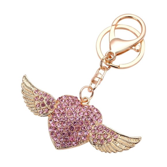 Heart Angel Wings Keychain - Picture 2 of 2